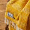 Carthen Wlân Cymreig - Melyn | Welsh Wool Blanket - Twist, Yellow.