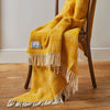 Carthen Wlân Cymreig - Melyn | Welsh Wool Blanket - Twist, Yellow.