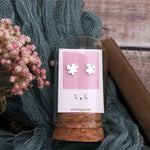 Clustdlysau Styd Jigso - Ti a Fi | Jigsaw Stud Earrings - Silver