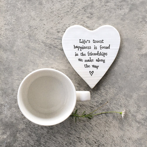 Mat Diod Porslen | Porcelain Coaster - Life's Truest Happiness