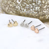 Set o Dri Clustdlysau Calonnau | Triple Heart Earring Set