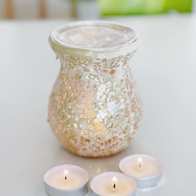 Llosgwr Olew | Oil Burner - Gold Crackle