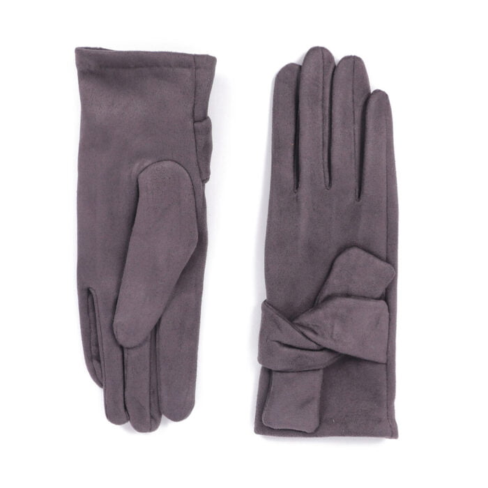Menig Cwlwm Zelly - Llwyd | Zelly Tied Gloves - Grey
