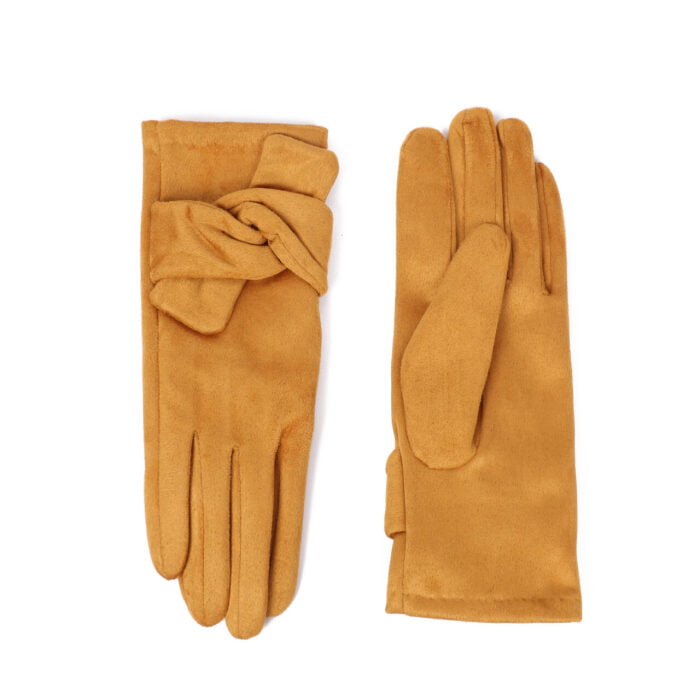 Menig Cwlwm Zelly - Mwstard | Zelly Tied Gloves - Mustard