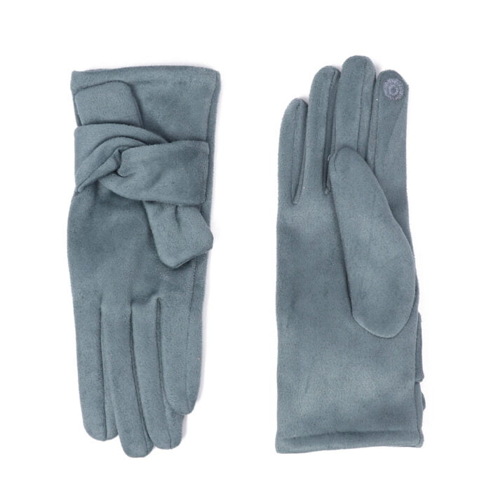 Menig Cwlwm Zelly - Llwyd Golau | Zelly Tied Gloves - Light Grey