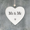 Calon Borslen | East of India Porcelain Hanging Heart – Mr & Mr