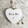 Calon Borslen | East of India Porcelain Hanging Heart – Mrs & Mrs