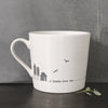 Mwg Borslen | Porcelain Mug - I Bloody Love Tea