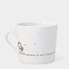 Mwg Borslen | Porcelain Mug - Happiness is Just a Biscuit Away