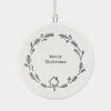 Addurn Nadolig Borslen | Porcelain Christmas Decoration - Wreath