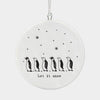 Addurn Nadolig Borslen | Porcelain Christmas Decoration - Let It Snow