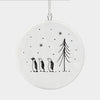 Addurn Nadolig Borslen | Porcelain Christmas Decoration - Let It Snow