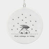 Addurn Nadolig Borslen | Porcelain Christmas Decoration - Glad Tidings We Bring