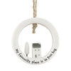 Addurn Porslen | East of India Porcelain House in Circle Hanger - Favourite place in hug