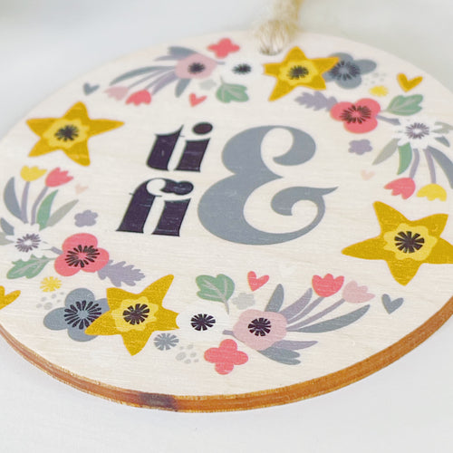 Addurn Pren - Ti a Fi | You & Me Wooden Decoration, by Max Rocks.