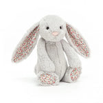 Bwni Canolig Blodeuog - Llwyd | Jellycat Medium Blossom Bunny - Silver
