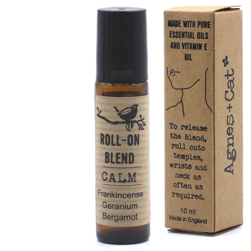 Olew Hanfodol i'r Croen | Agnes & Cat Roll On Essential Oil Blend - CALM