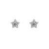 Clustdlysau Styd Arian | Sterling Silver Stud Earrings - CZ Star Stud