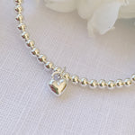 Breichled Calon Plentyn - Arian | Children’s Heart Bracelet – Silver