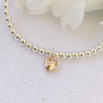 Breichled Calon Plentyn – Aur Coch | Children’s Heart Bracelet – Rose Gold