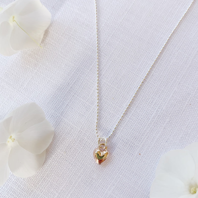 Cadwen Calon Plentyn – Aur Coch | Children’s Heart Necklace – Rose Gold