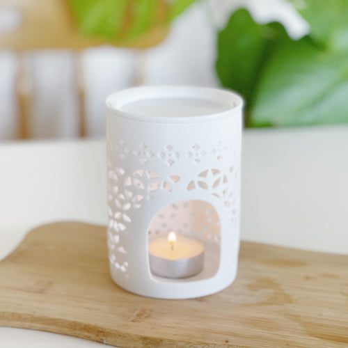 Llosgwr Olew - Tyllau Mân | Oil Burner - White Cut Out