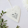 Calon Borslen | East of India Porcelain Hanging Heart – Endless Friendship