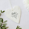Calon Borslen | East of India Porcelain Hanging Heart – Hug From Mum