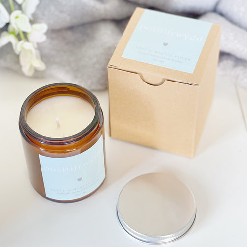 Cannwyll Aromatherapi - Positifrwydd | Aromatherapy Candle - Positivity