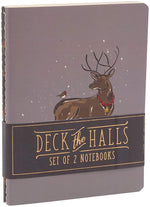 Dau Lyfr Nodiadau | Deck the Halls Set of 2 Notebooks - Heather / Dark Green