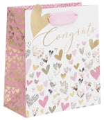 Bag Anrheg Canolig - Calonnau Confeti | Medium Gift Bag - Confetti Hearts