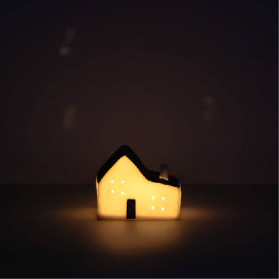Ty Bychan Serameg | Little Ceramic House with LED light - A