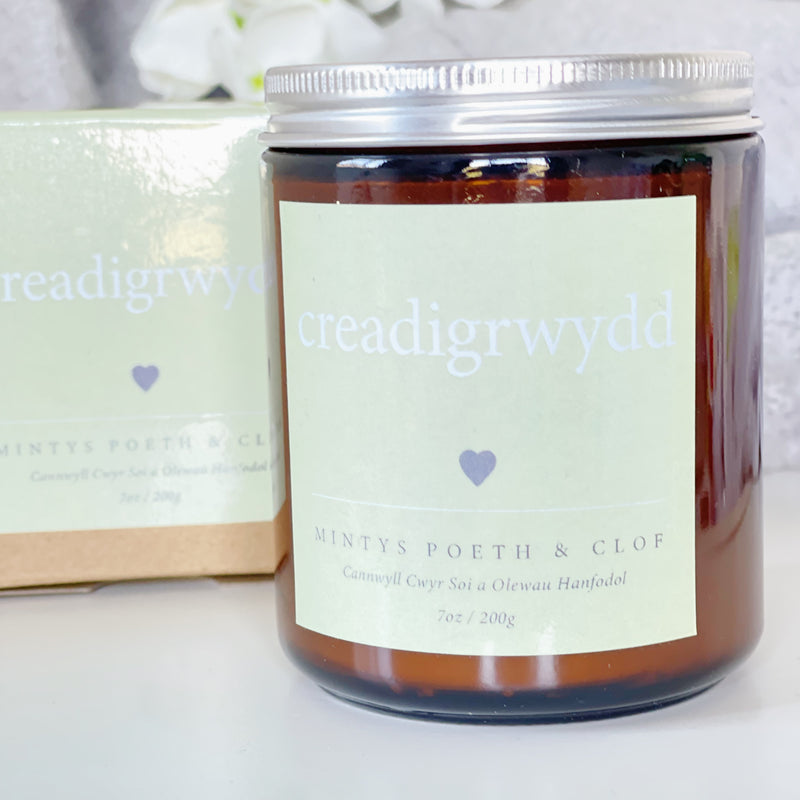 Cannwyll Aromatherapi - Creadigrwydd | Aromatherapy Candle - Creativity