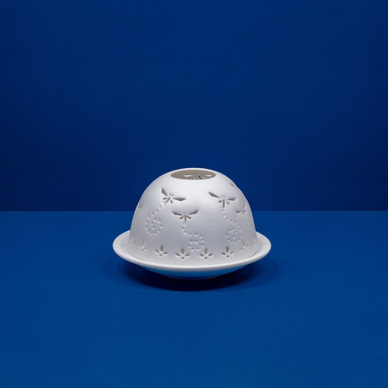 Cromen Borslen Gwas y Neidr | Dragonflies Porcelain Dome