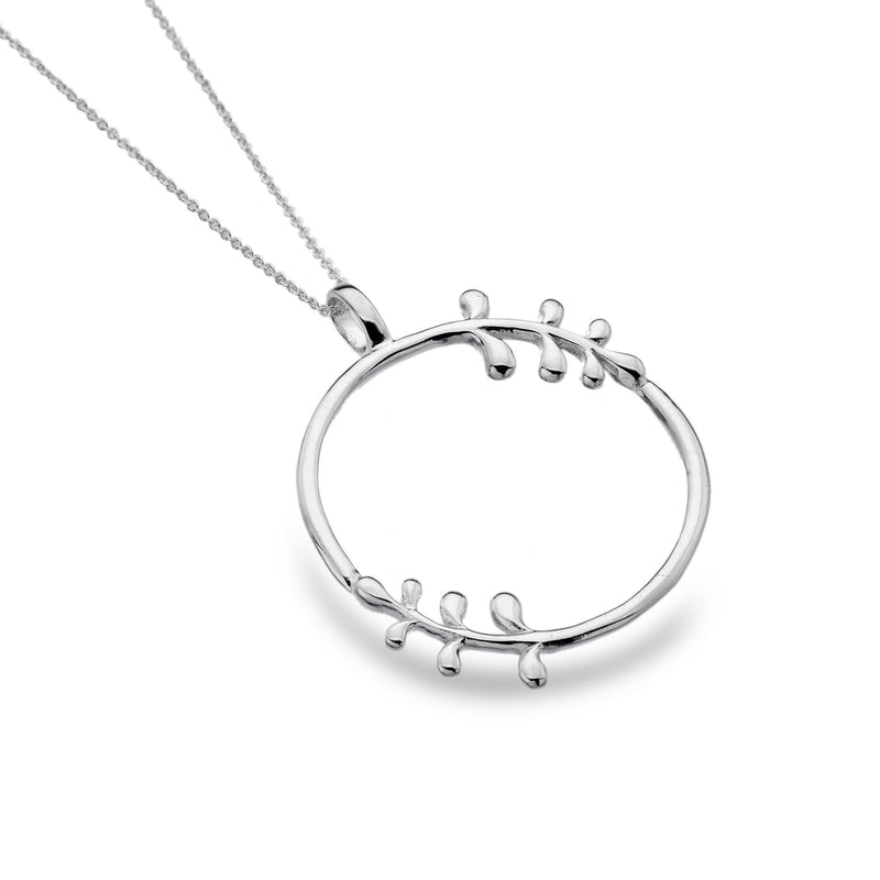 Cadwyn Petal Crwm Arian | Curved Petal Silver Necklace