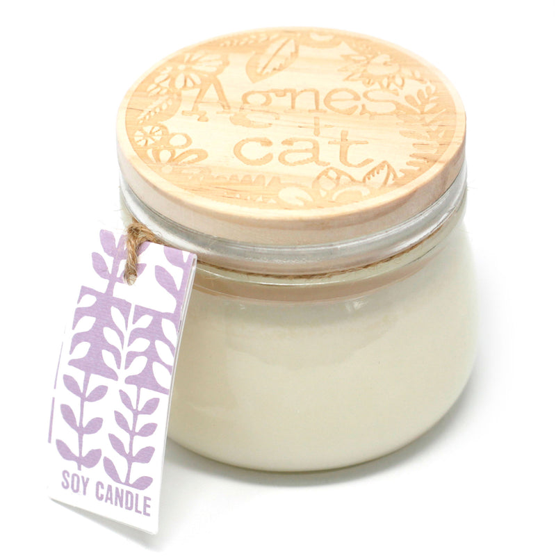Cannwyll Blodau'r Brenin | Agnes & Cat Pressed Peonie Soy Wax Jar Candle