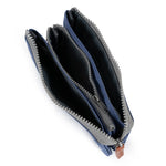 Pwrs Roka | ROKA Carnaby Small Sustainable Wallet - Burnt Blue (Canvas)