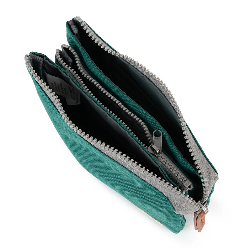 Pwrs Roka | ROKA Carnaby Small Sustainable Wallet - Teal (Canvas)