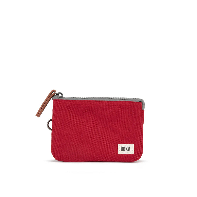 Pwrs Roka | ROKA Carnaby Small Sustainable Wallet - Mars Red (Canvas)