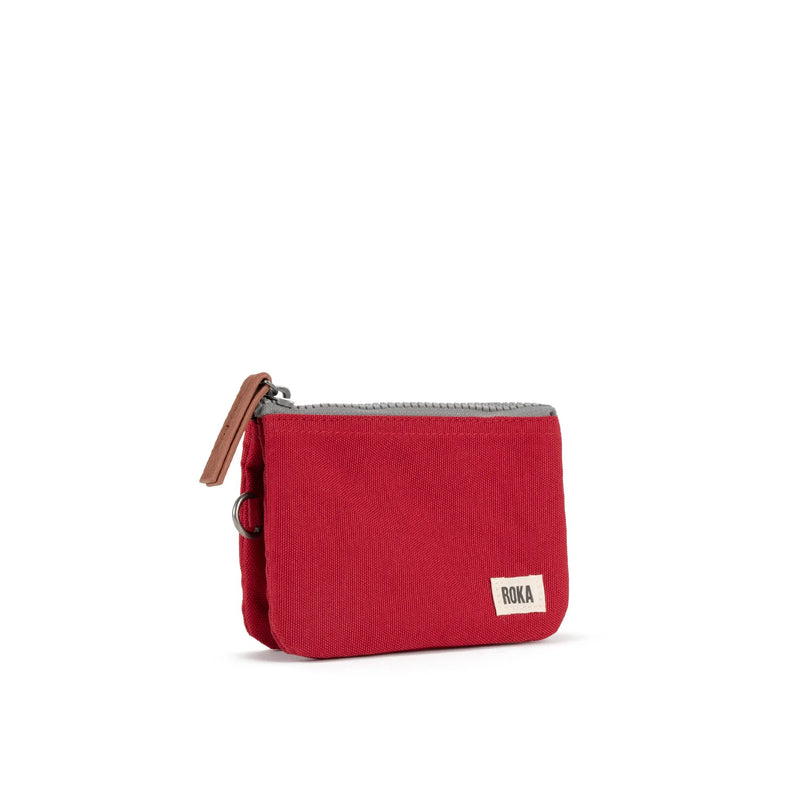 Pwrs Roka | ROKA Carnaby Small Sustainable Wallet - Mars Red (Canvas)