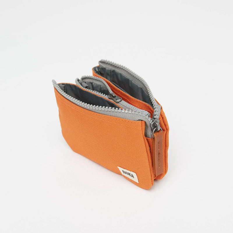 Pwrs Roka | ROKA Carnaby Small Sustainable Wallet - Atomic Orange (Canvas)