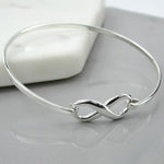 Breichled Arian | Sterling Silver Bracelet - Infinity Hook