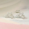 Clustdlysau Styd Arian | Sterling Silver Studs - Bike