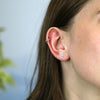 Clustdlysau Arian | Sterling Silver Earrings - Sunburst