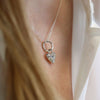 Cadwen Arian | Silver Necklace - Hammered Hoop & Heart