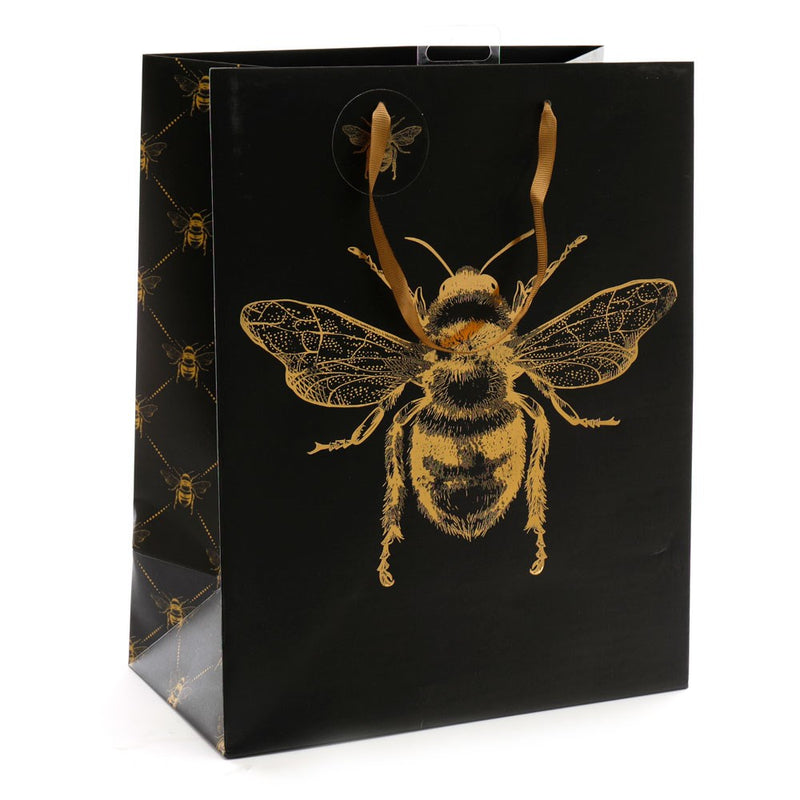 Bag Anrheg Mawr - Gwenyn Aur | Large Gift Bag - Gold Bee