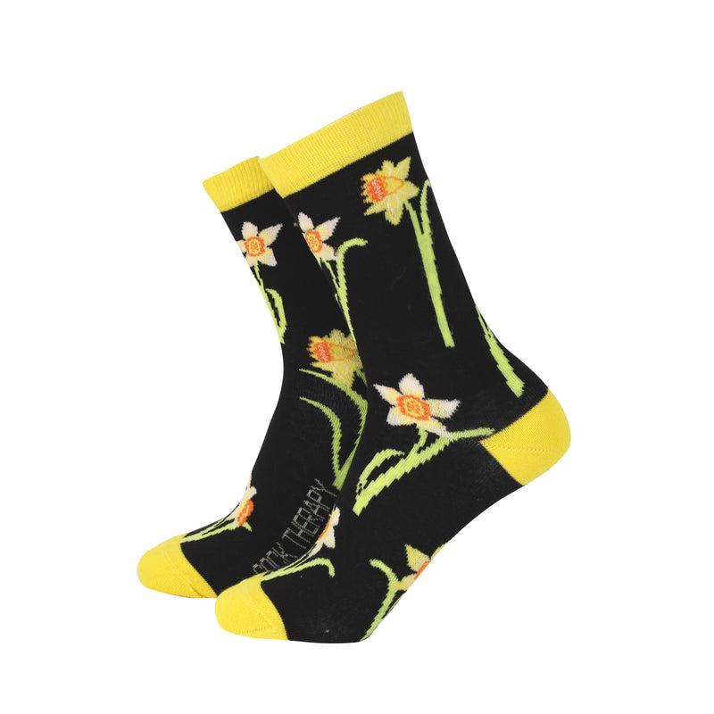 Sanau Bambŵ Merch - Cennin Pedr | Womens Bamboo Socks - Daffodil