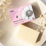 Sebon Organig Blodau'r Brenin a Rhosod | Bee Loved Peony Rose Organic Soap