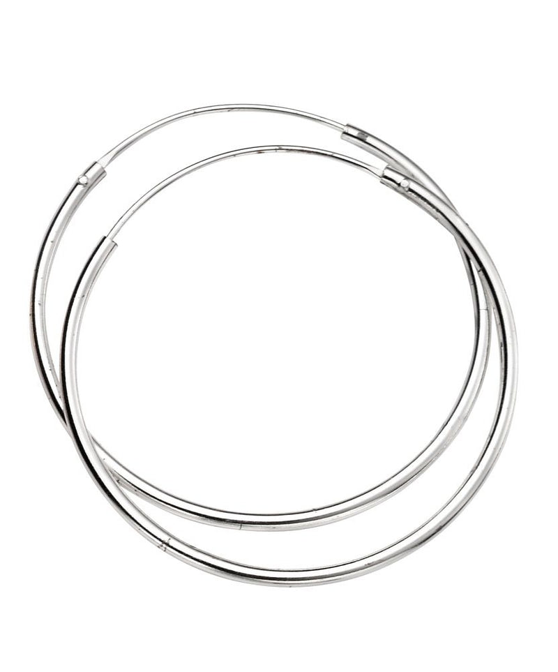 Clustdlysau Arian | Sterling Silver Earrings - 30mm  Hoops