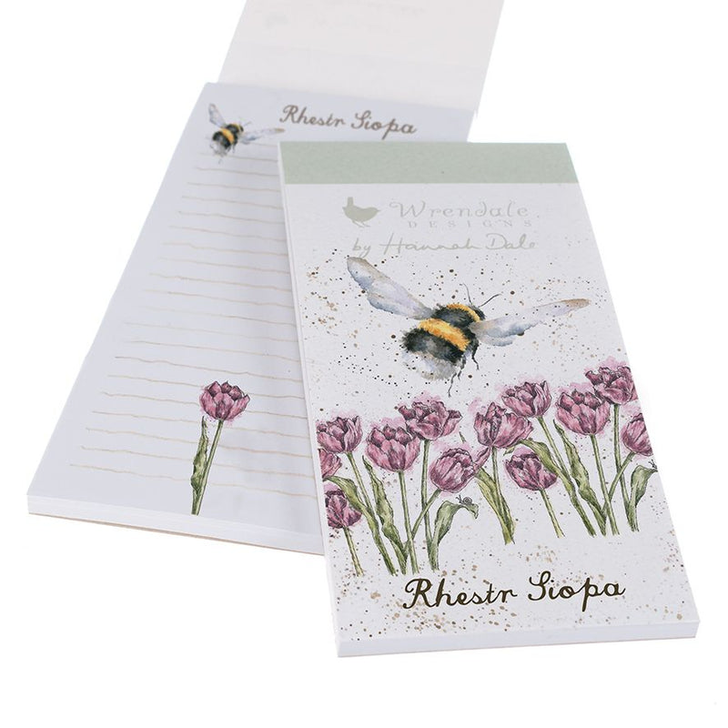 Llyfr Rhestr Siopa  | Wrendale Shopping Pad - Flight of the Bumblebee